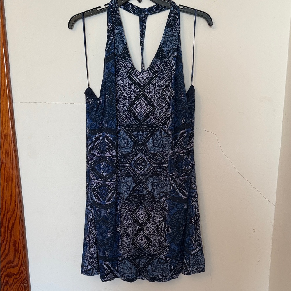 Tart Blue Geometric Pattern Dress